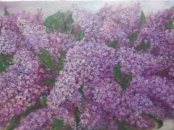 Картина маслом Сирень 