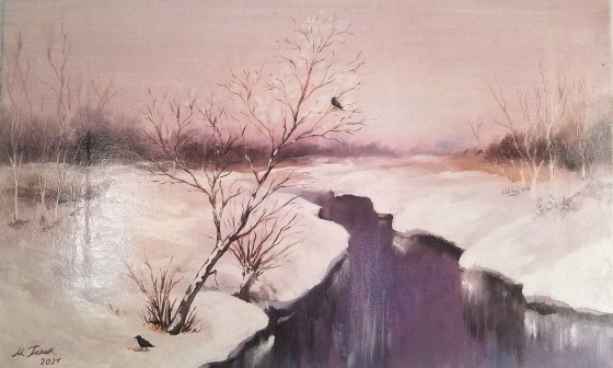 Картина маслом Зимовий мотив