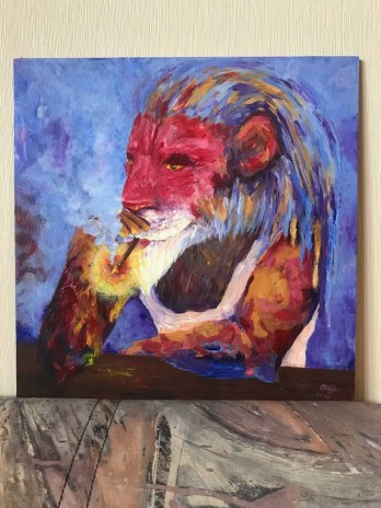 Картина акрилом Не суетись!