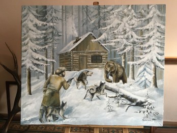 Картина маслом Засада