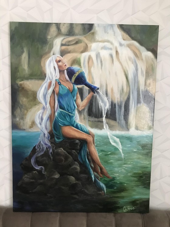 Картина маслом Вода