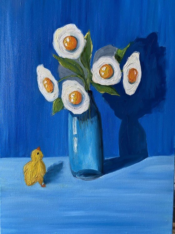 Картина маслом Eggs