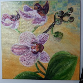 Картина маслом Орхидея 