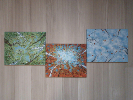 Картина акрилом Серія з 3-х картин "Мелодії осені"