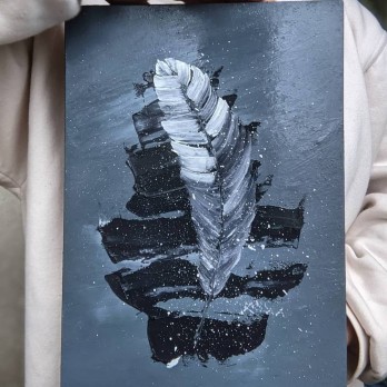 Картина маслом Перо