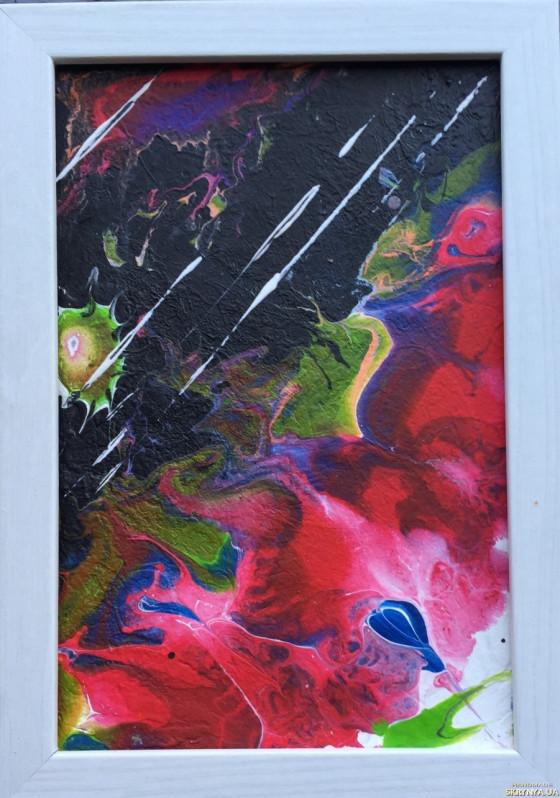 Картина акрилом Ночной дождь