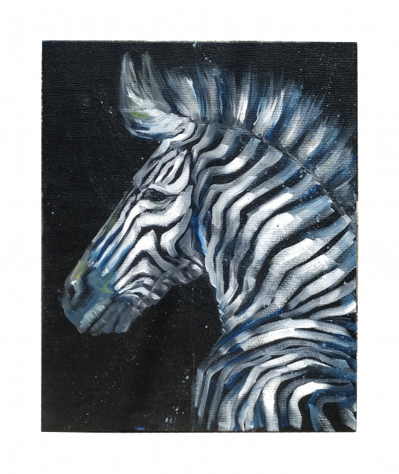 Картина маслом Зебра или Я выбираю белые полосы