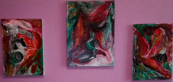 Картина акрилом Падшая