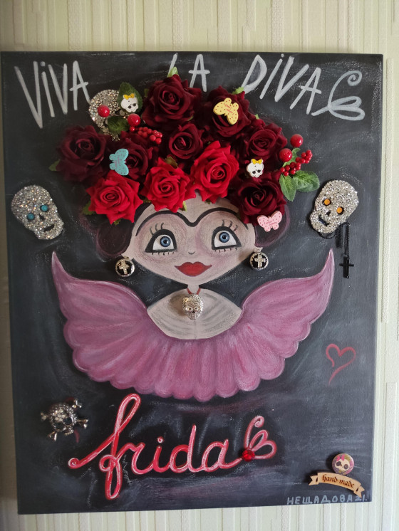 Картина в смешанной технике Фрида Кало